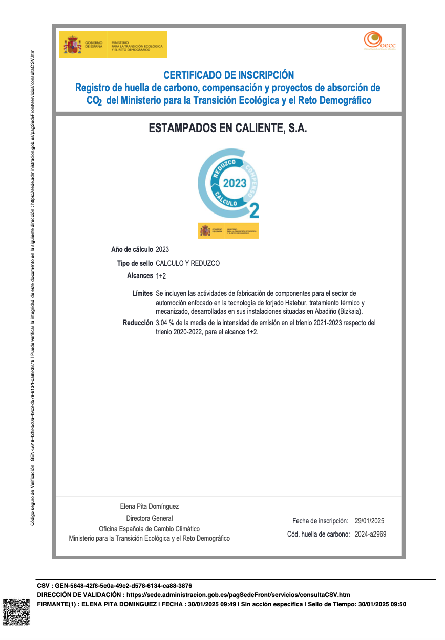 Registro de huella de carbono