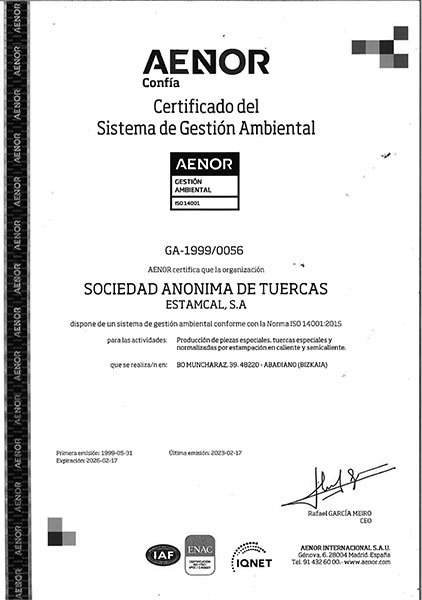 ESTAMCAL ISO14001