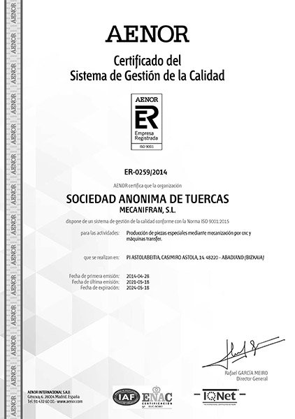 MECANIFRAN ISO9001